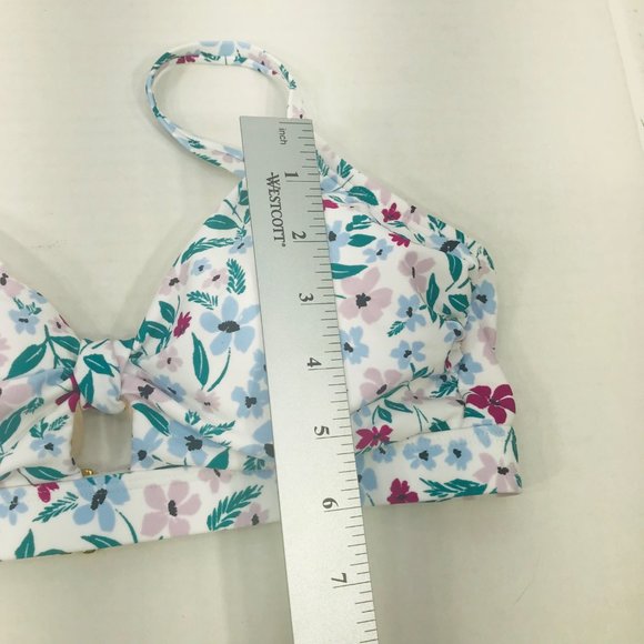 Kona Sol Women's Size Medium Knot Front Floral Bikini Swim Top Multicolor NWOT - Picture 10 of 11